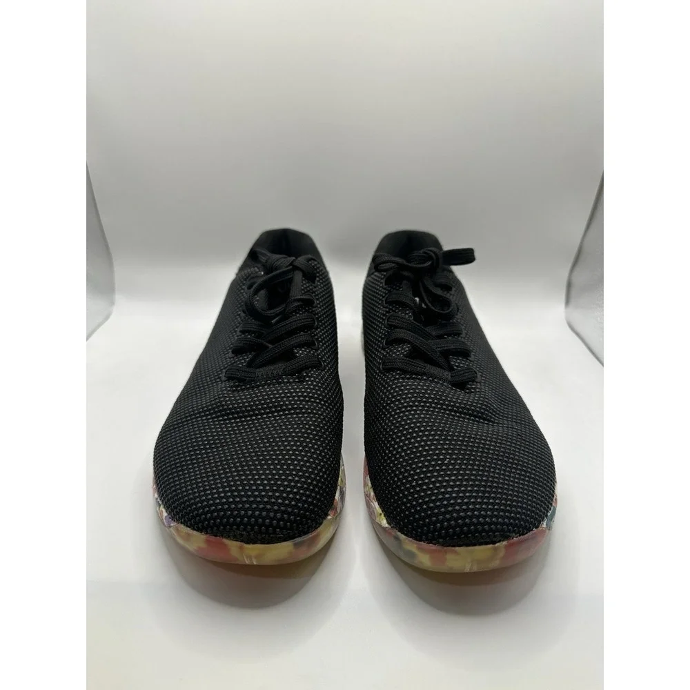 NOBULL Black Daisy Floral Trainer Low Top Sneakers Lifting Shoes Women's Sz 8